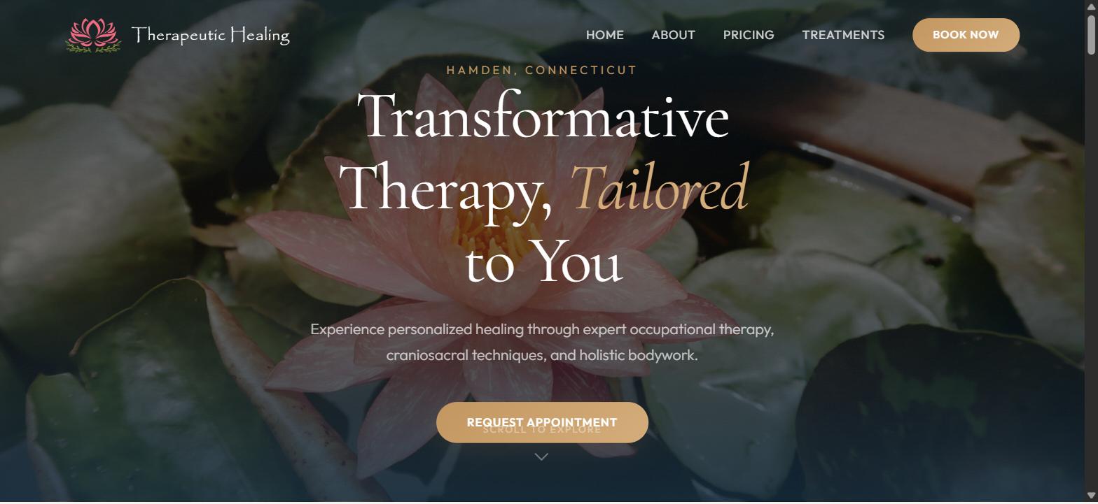 Therapeutic Healing website